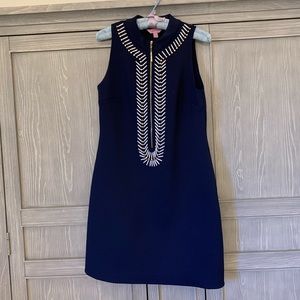 Beautiful NWOT Navy Blue Lilly Pulitzer Shift Dress
